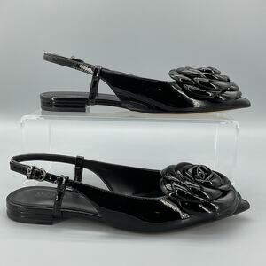 NEW Michael Kors Women’s Elodie Slingback Flats Black Size 5M